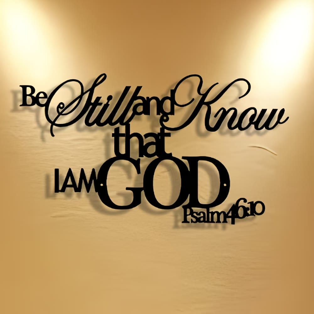 Christianartworkshop Be Still and Know Metal Wall Decor: His Peace in Spaces - 11.81''*6.7''/30*17cm - image 0