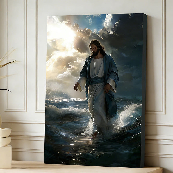 Christianartworkshop Jesus Walking on Water: Divine Calm & Sacred Assurance Wall Art Print - image 3