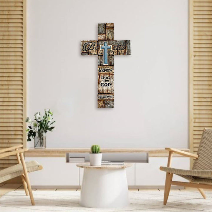 Christianartworkshop Rustic Wood Cross Collection: His Peace in Every Grain - D - image 6