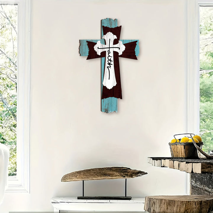 Christianartworkshop Rustic Wood Cross Collection: His Peace in Every Grain - C - image 4