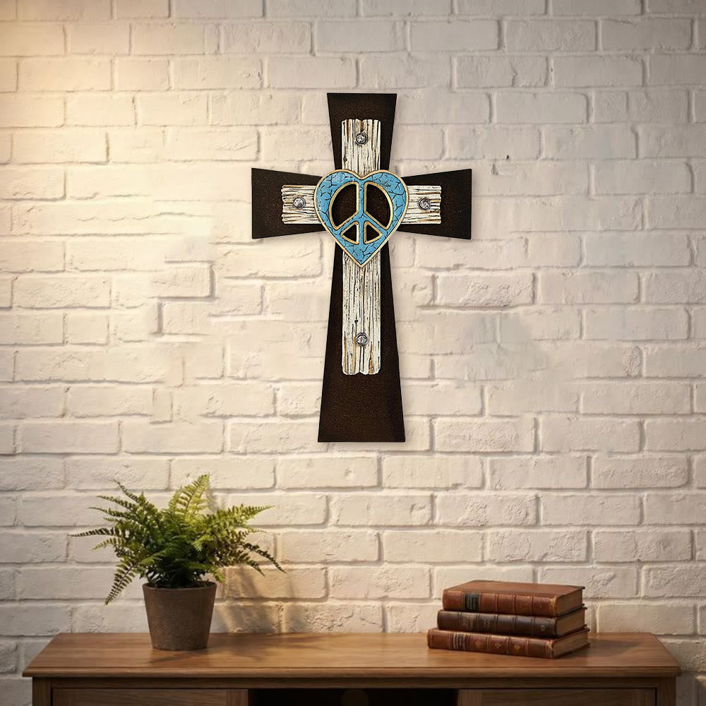 Christianartworkshop Rustic Wood Cross Collection: His Peace in Every Grain - E - image 8