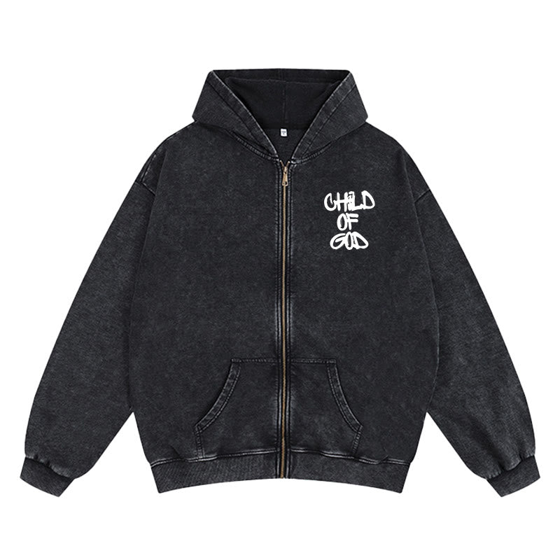 Christianartworkshop Child of God Hooded Jacket: Psalm 23 Comfort Statement - image 5