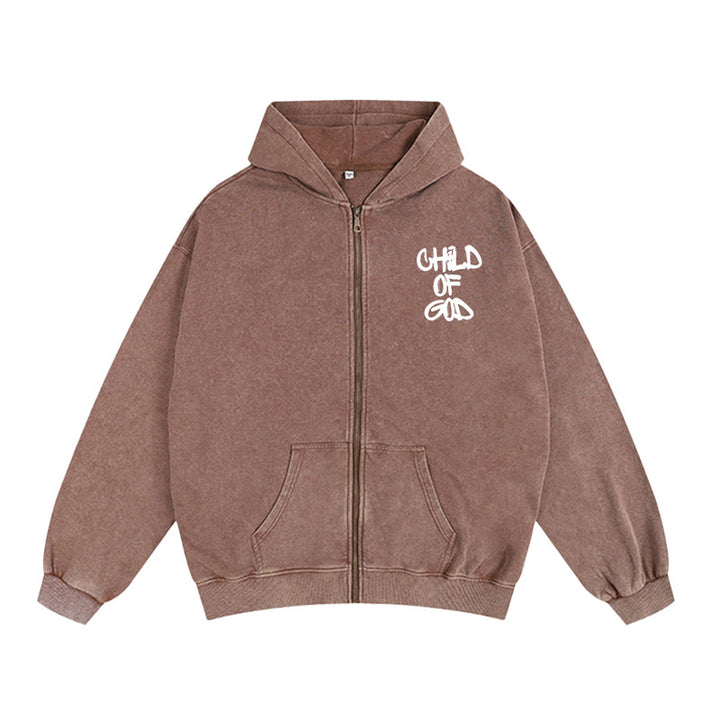 Christianartworkshop Child of God Zip-Up Hooded Jacket: Psalm 23 Comfort Statement - image 8