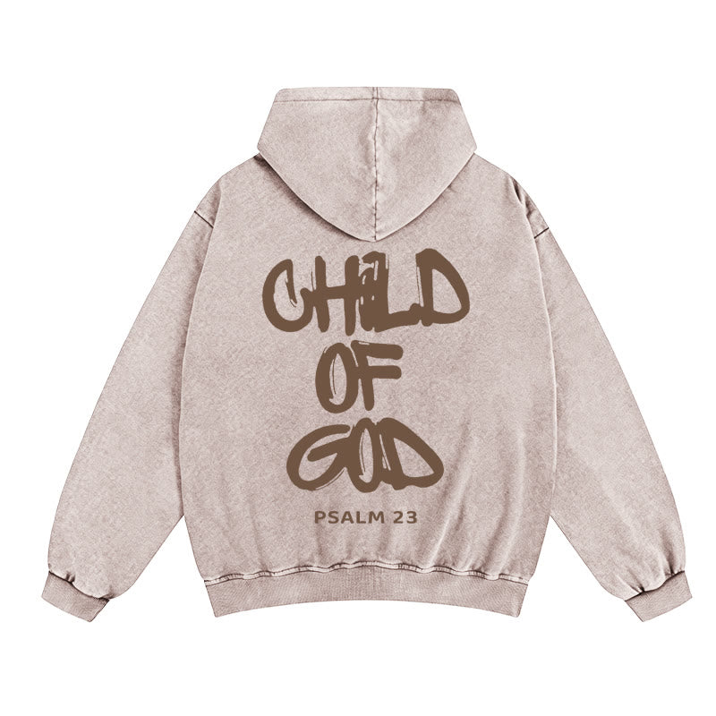 Christianartworkshop Child of God Hooded Jacket: Psalm 23 Comfort Statement - Apricot - 2XL - image 14