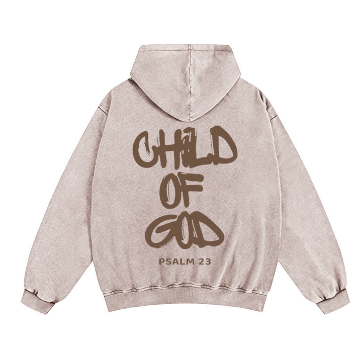 Christianartworkshop Child of God Hooded Jacket: Psalm 23 Comfort Statement - Apricot - 2XL - image 14