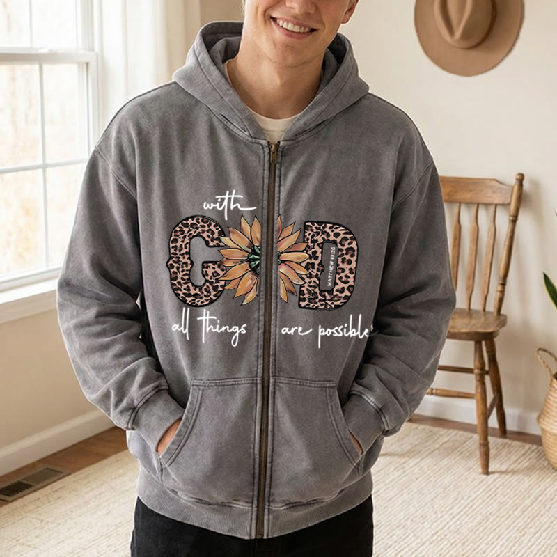 Christianartworkshop GOD-Inspired Sunflower Graphic Hooded Jacket: Daily Faith Reminder - image 8