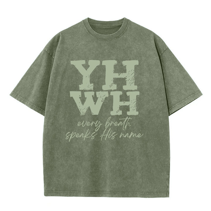 Christianartworkshop Every Breath Speaks His Name Unisex Washed T-shirt - image 7