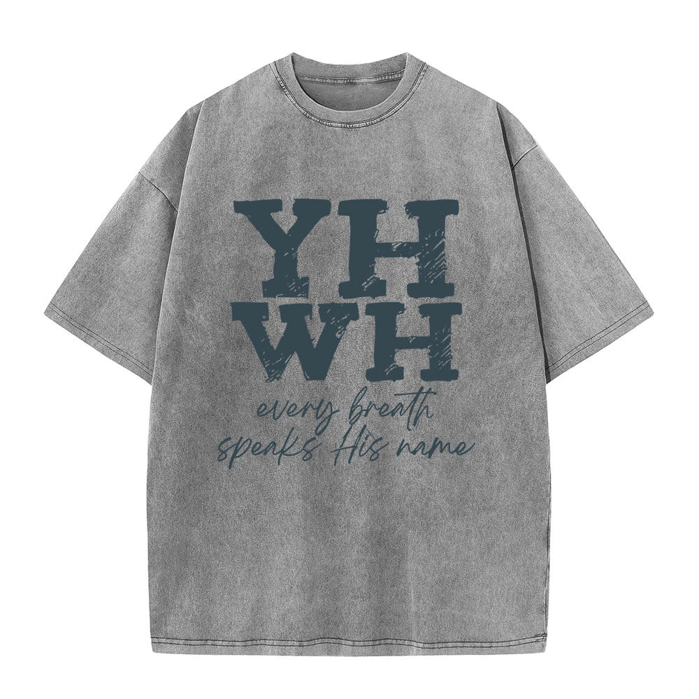 Christianartworkshop Every Breath Speaks His Name Unisex Washed T-shirt - image 12
