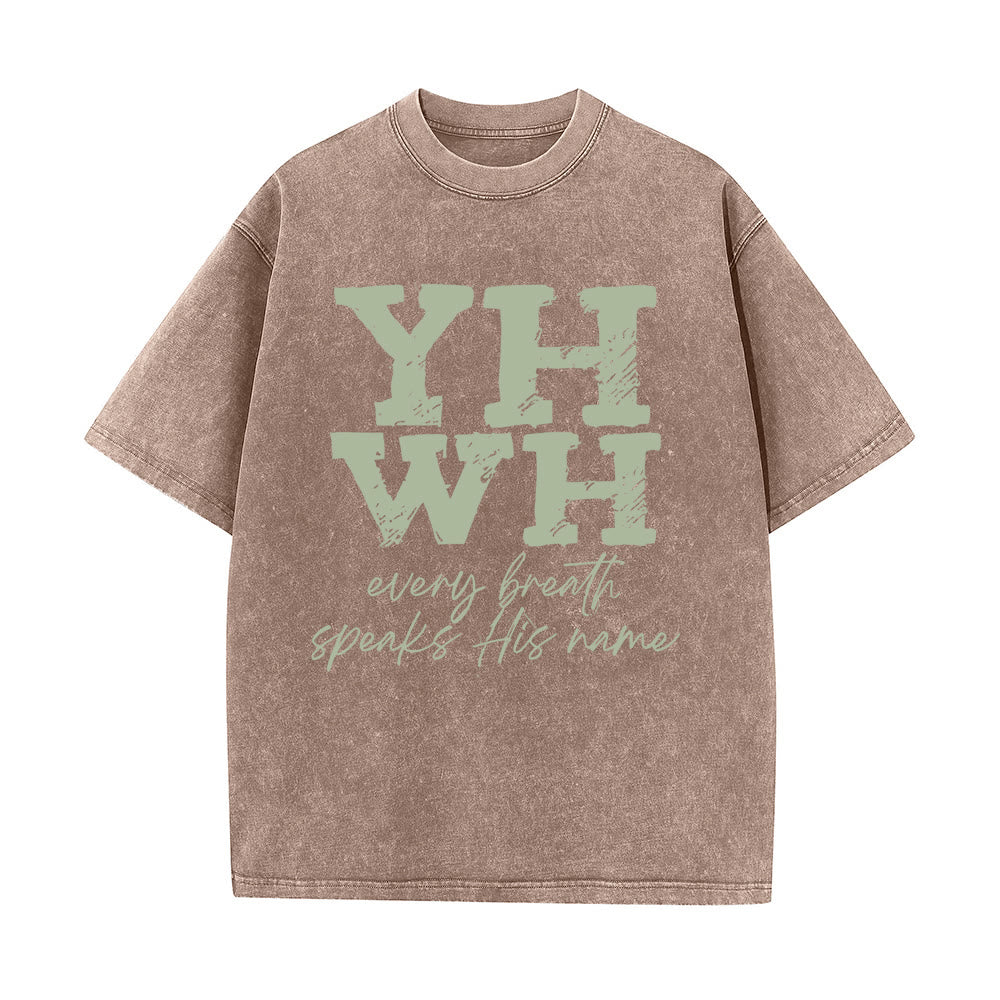 Christianartworkshop Every Breath Speaks His Name Unisex Washed T-shirt - image 15
