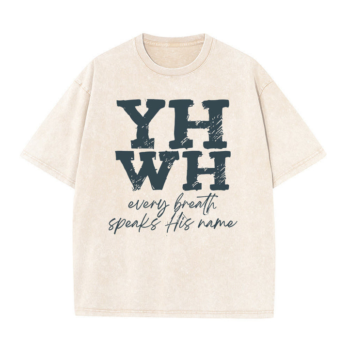 Christianartworkshop Every Breath Speaks His Name Unisex Washed T-shirt - image 10