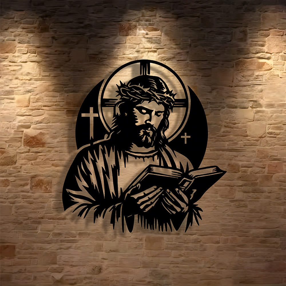 Christianartworkshop Holding The Word Metal Decor: Soothing Grace for Seeking Days - 11.02''*11.81''/28*30cm - image 0