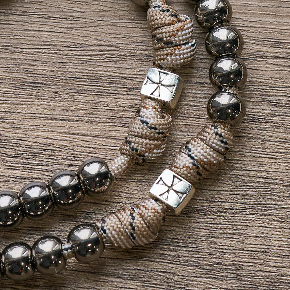 Christianartworkshop 2026 New Year Paracord Rugged Rosary with St. Benedict Guardian Faith - image 11