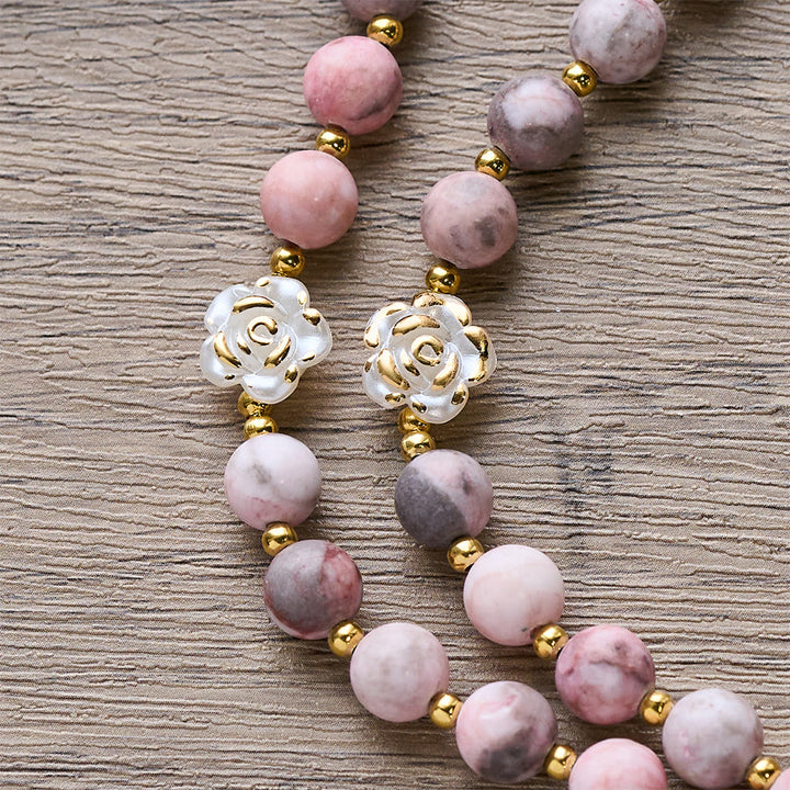 Christianartworkshop Pink Zebra Jasper 2026 New Year Rosary: Personalized Name Faith - image 10