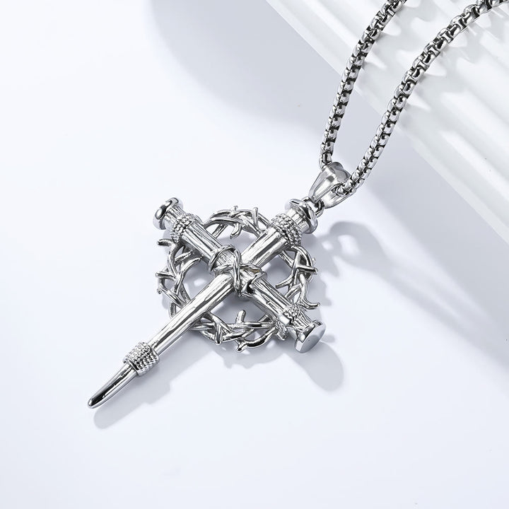 Christianartworkshop Three-Style Cross with Thron Necklace: Quiet Reminder of His Redemption - image 3