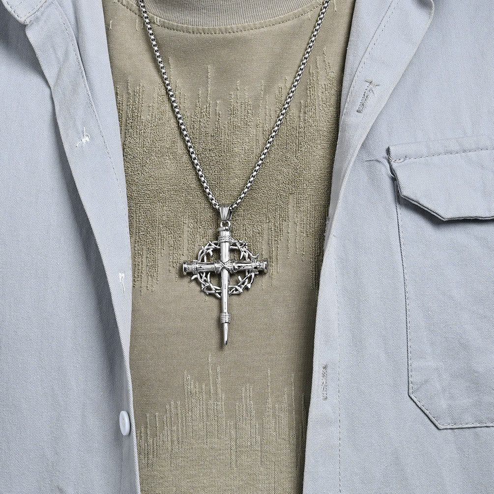 Christianartworkshop Three-Style Cross with Thron Necklace: Quiet Reminder of His Redemption - image 5