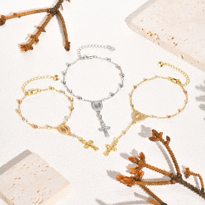 Christianartworkshop Our Lady & Crucifix Pendant Bracelet: Her Grace on Your Wrist - image 1