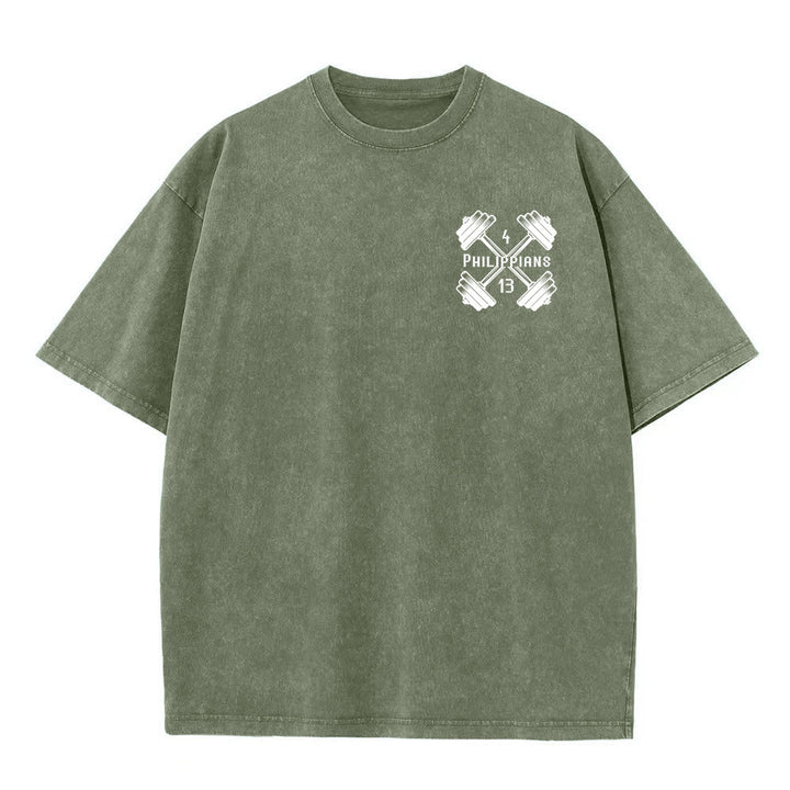 Christianartworkshop Not By My Strength, But His Unisex Washed T-Shirt - image 25