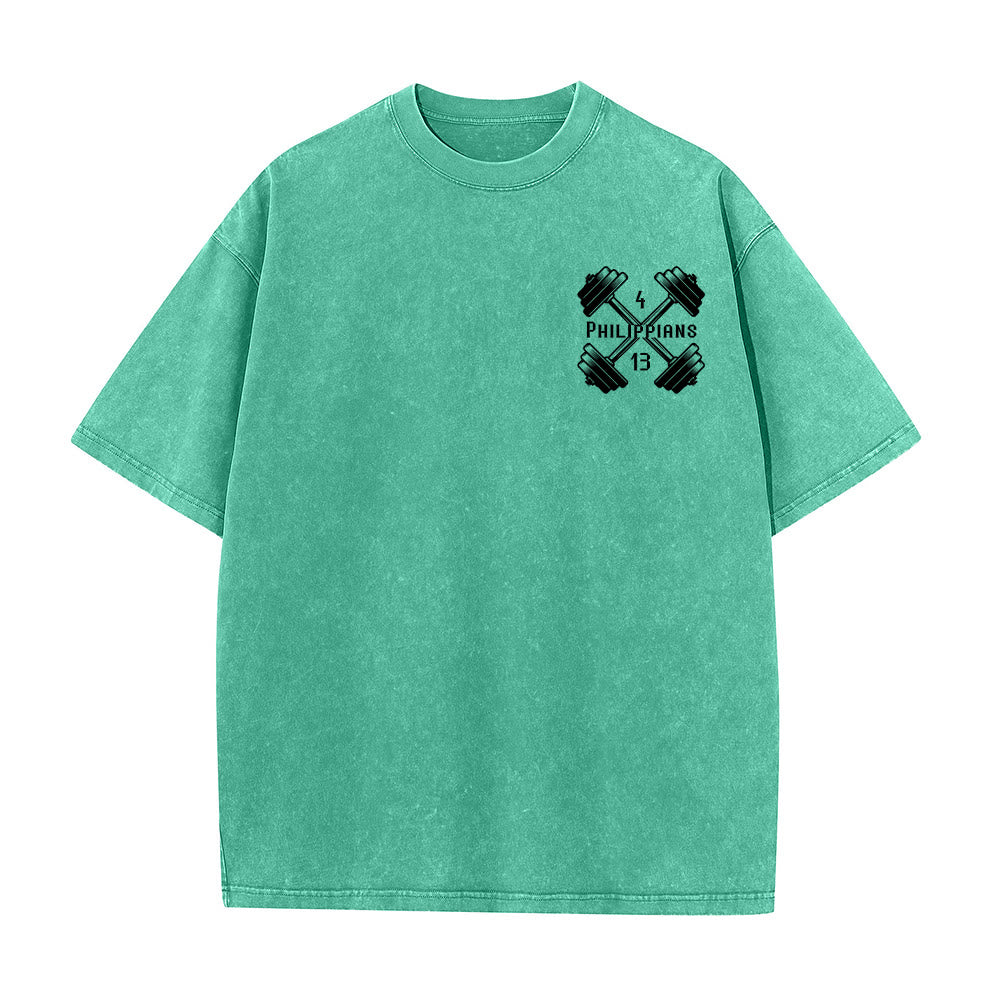 Christianartworkshop Not By My Strength, But His Unisex Washed T-Shirt - image 22