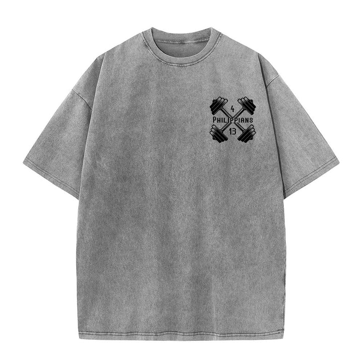 Christianartworkshop Not By My Strength, But His Unisex Washed T-Shirt - image 10