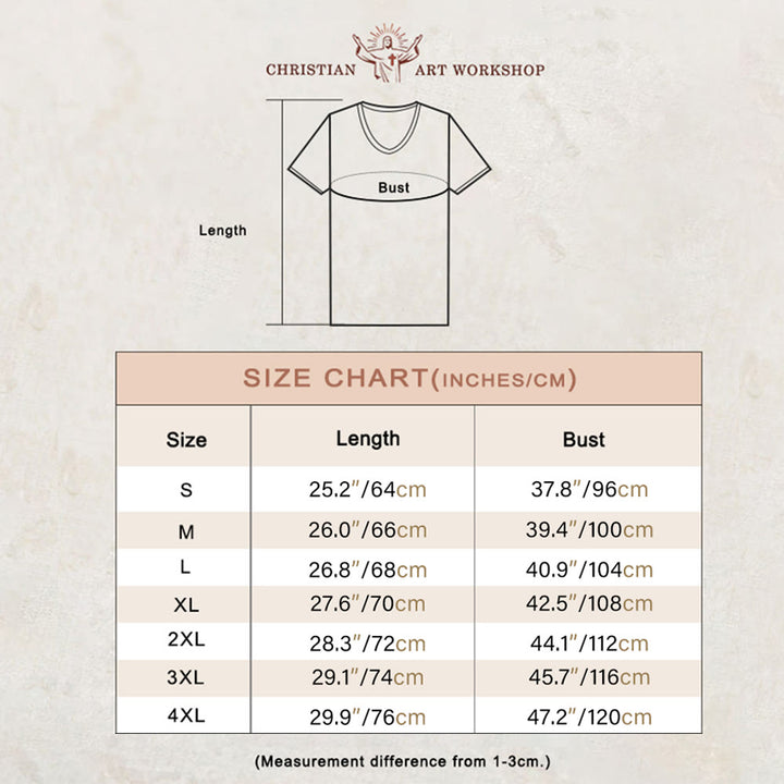 Christianartworkshop Women's Jesus Print Casual Print V-Neck T-shirt - image 1