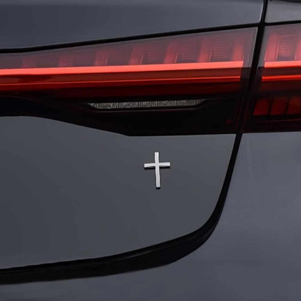 Christianartworkshop Durable Metal Cross Car Decal: Remind of His Quiet Guidance on the Road - image 4