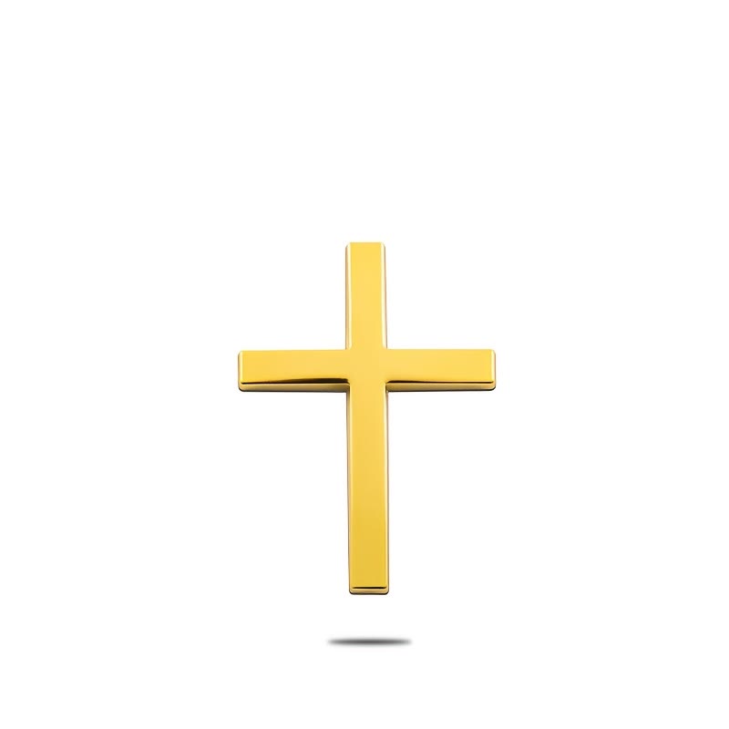 Christianartworkshop Durable Metal Cross Car Decal: Remind of His Quiet Guidance on the Road - Golden - image 11