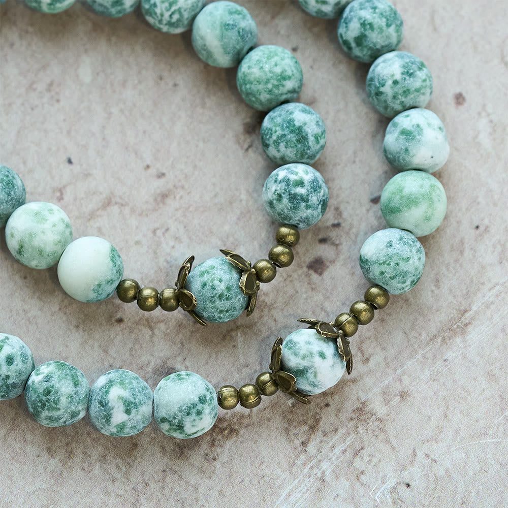 Christianartworkshop Natural Matte Sandstone Faith Rosary with Bronze Crucifix & Our Lady - image 8