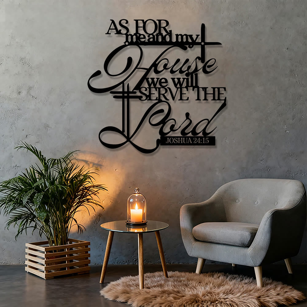 Christianartworkshop As for me and my house Joshua 24:15 Metal Wall Decor: Embody His Unifying Grace - image 1
