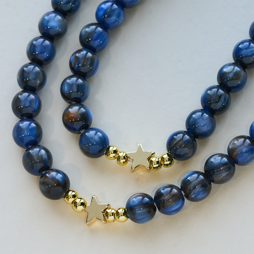 Christianartworkshop Starry Deep Blue Rosary with Star Spacers & Our Lady Devotion - image 6