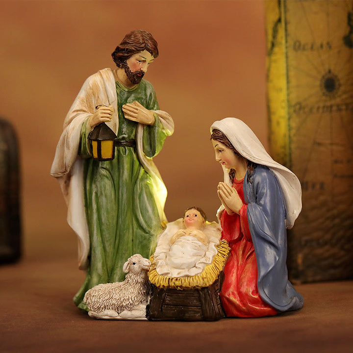 Christianartworkshop Holy Family Light Desktop Ornament: Stylish Reminder of His Tender Birth - Holy Family - image 0