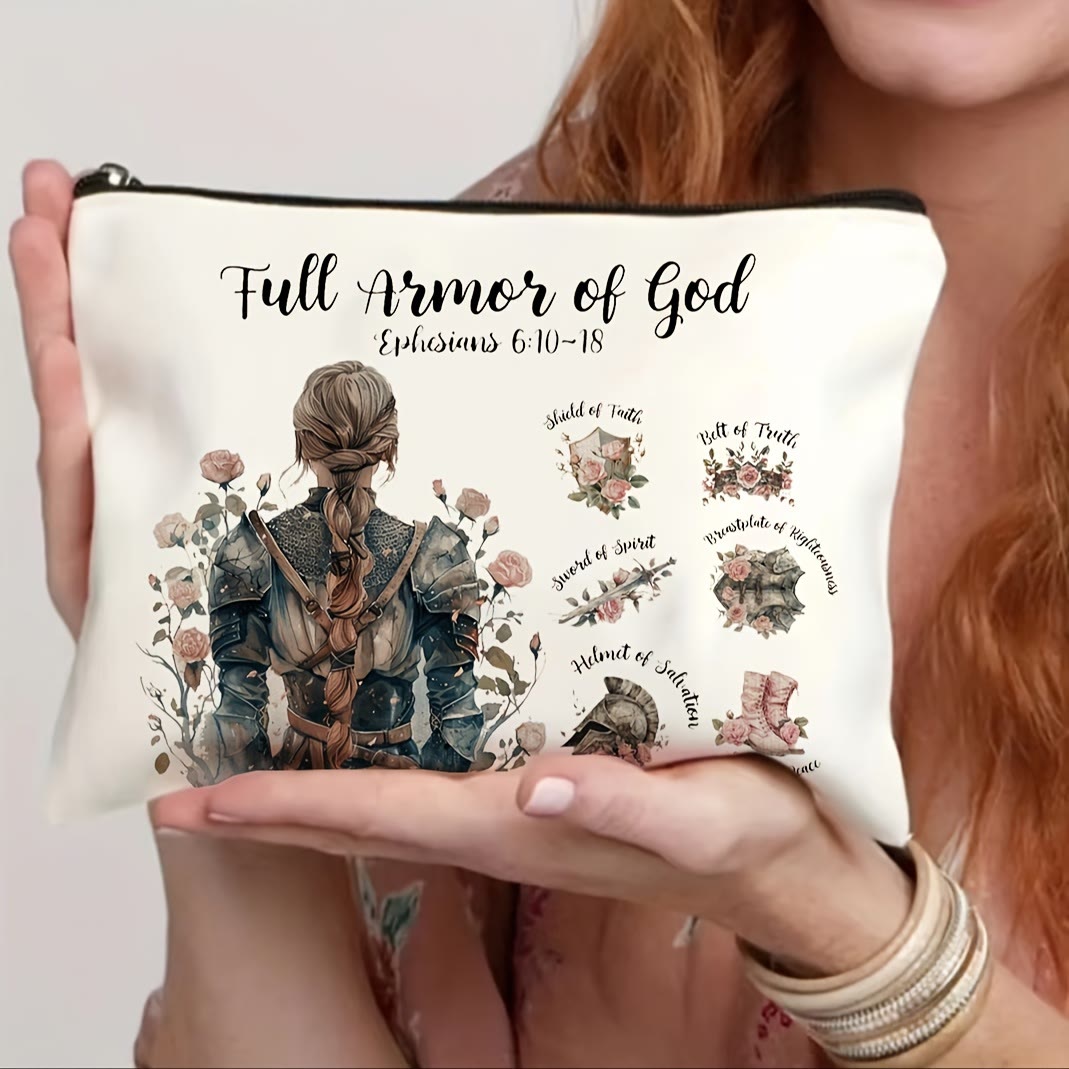 Christianartworkshop Full Armor of God Ephesians 6:10-18 Travel Cosmetic Bag: Embody His Protection - Ephesians 6:10-18 - image 0
