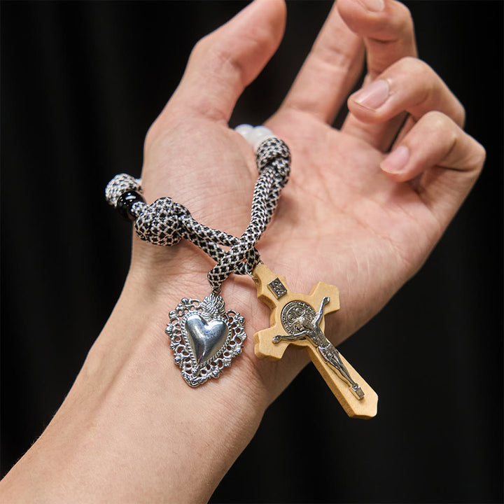 Christianartworkshop Eternal Love Couple Pocket Rosary Set with Sacred Heart & Crucifix - image 2