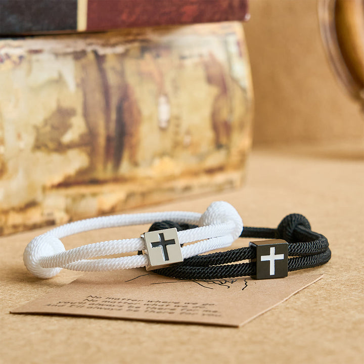 Christianartworkshop Milano Rope Cross Bracelet with Gift Card: Thoughtful Blessing for Baptism & Milestones - image 4