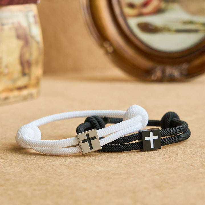 Christianartworkshop Milano Rope Cross Bracelet with Gift Card: Thoughtful Blessing for Baptism & Milestones - image 5