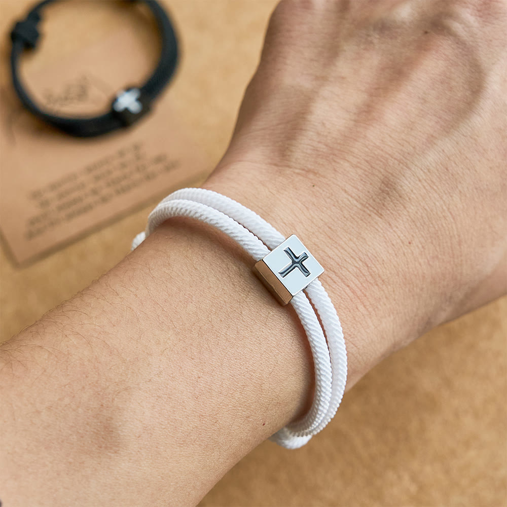 Christianartworkshop Milano Rope Cross Bracelet with Gift Card: Thoughtful Blessing for Baptism & Milestones - image 2
