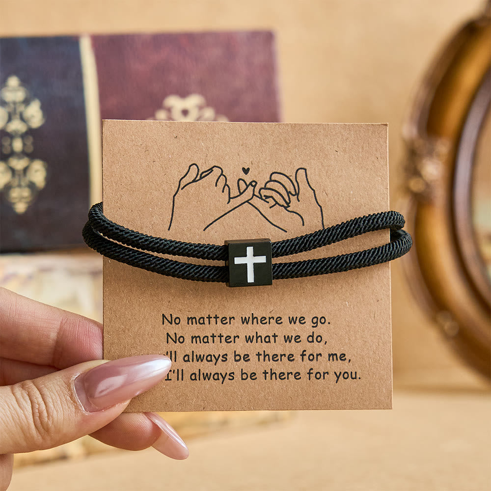 Christianartworkshop Milano Rope Cross Bracelet with Gift Card: Thoughtful Blessing for Baptism & Milestones - image 6