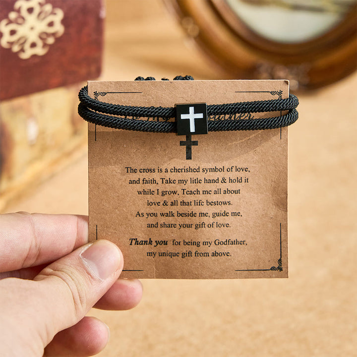 Christianartworkshop Milano Rope Cross Bracelet with Gift Card: Thoughtful Blessing for Baptism & Milestones - image 8