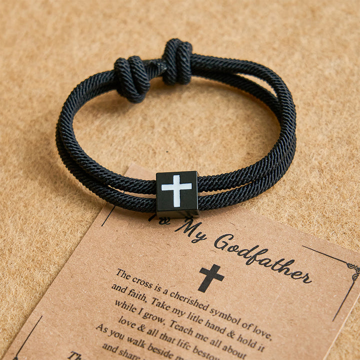 Christianartworkshop Milano Rope Cross Bracelet with Gift Card: Thoughtful Blessing for Baptism & Milestones - image 10