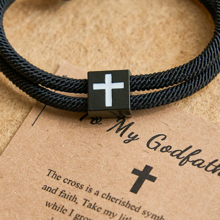 Christianartworkshop Milano Rope Cross Bracelet with Gift Card: Thoughtful Blessing for Baptism & Milestones - image 12
