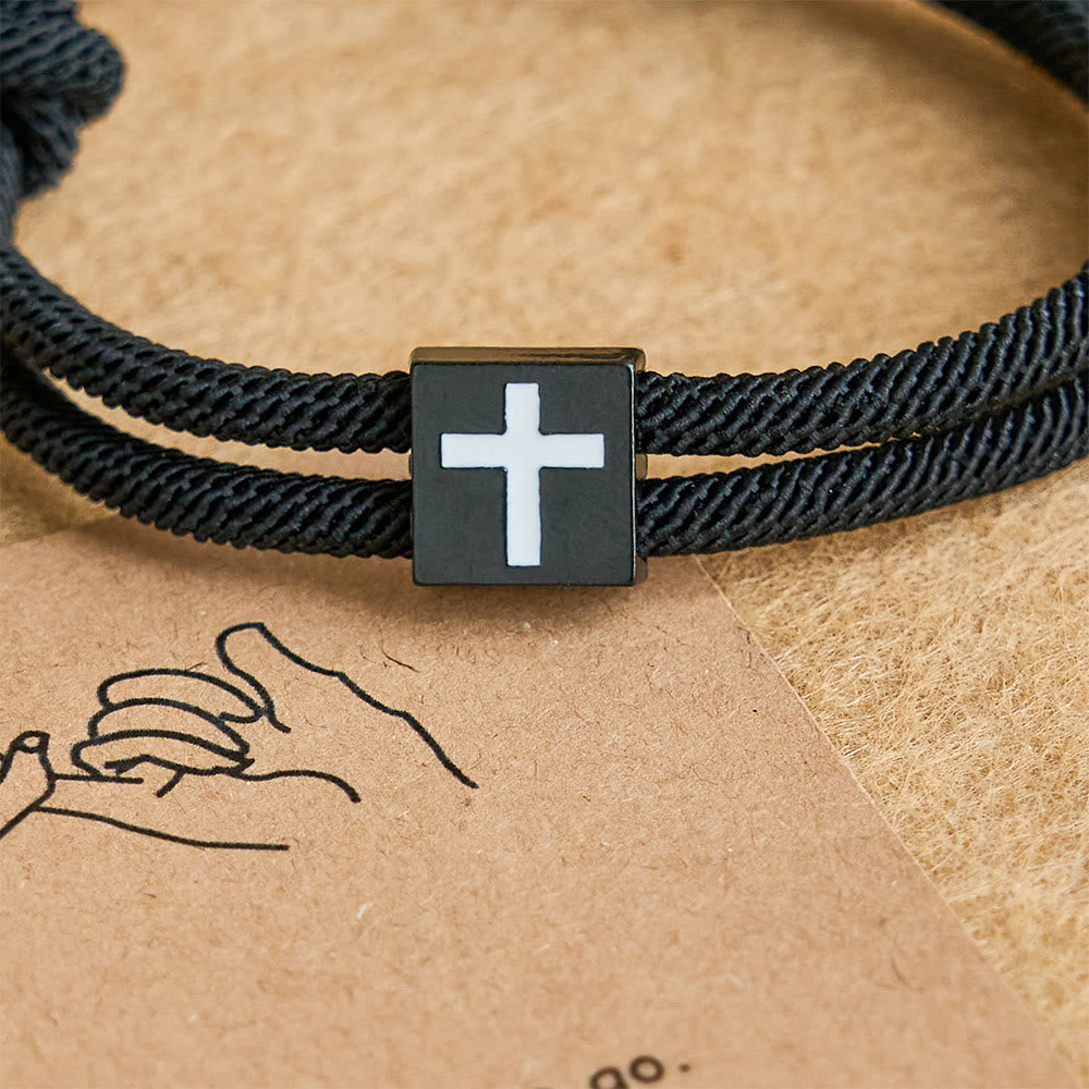 Christianartworkshop Milano Rope Cross Bracelet with Gift Card: Thoughtful Blessing for Baptism & Milestones - image 11
