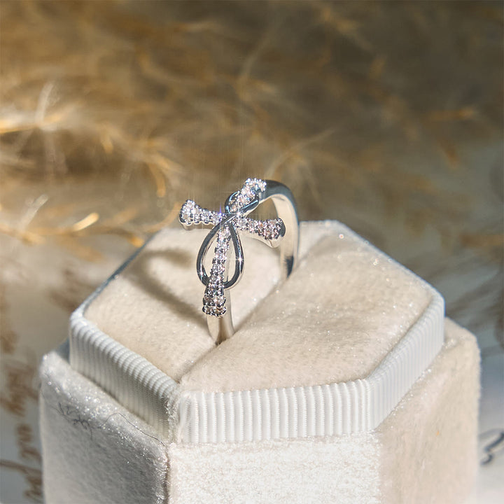 Christianartworkshop Golden/Silver Mobius Cross Ring: Carry His Grace in Daily Wear - Silver - UK Size V1/2（US 11） - image 3