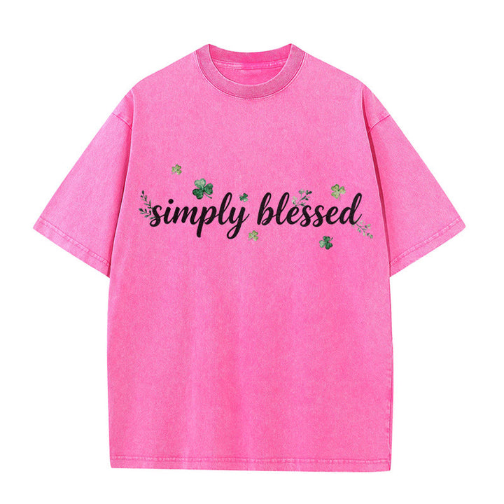Christianartworkshop Not Lucky Simply Blessed Psalm 34:8 Unisex Washed T-Shirt - image 13