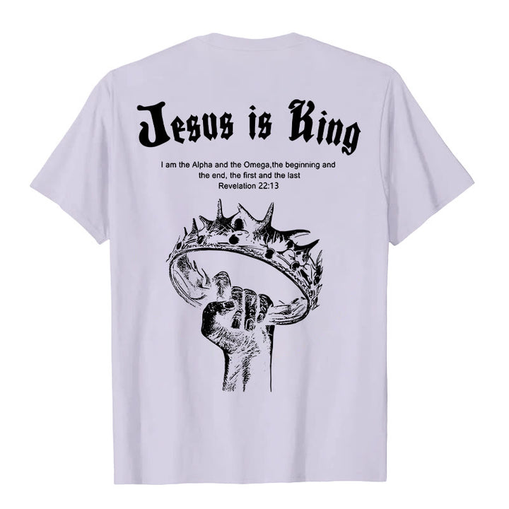 Christianartworkshop Jesus is King T-shirt - Purple - 2XL - image 5