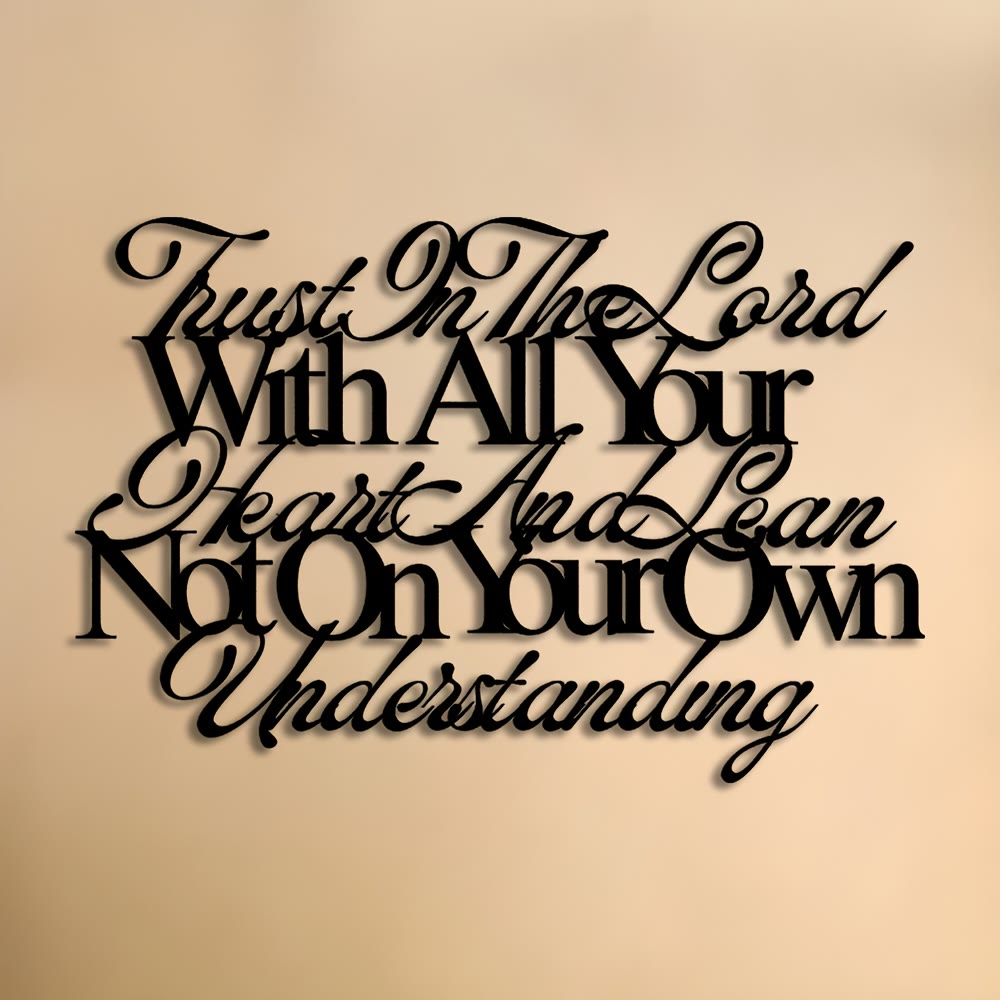 Christianartworkshop Trust In The Lord Proverbs 3:5 Metal Wall Decor: Embody His Guiding Wisdom - image 0
