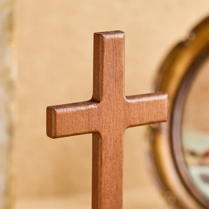 Christianartworkshop Solid Wood Standing Cross Desktop Ornament: Embody His Quiet Strength - image 4
