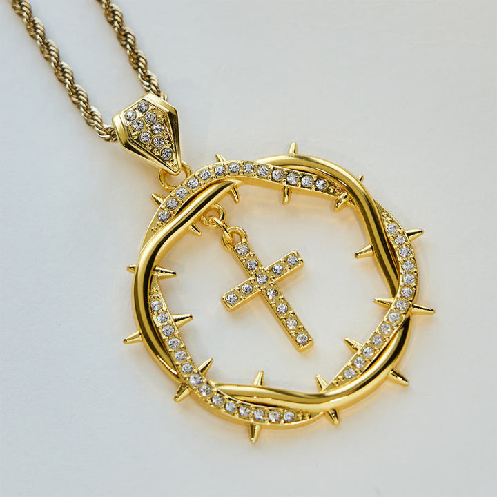 Christianartworkshop Thorn Crown & Cross Pendant: Faith & Grace Reminder for Daily Wear - image 9