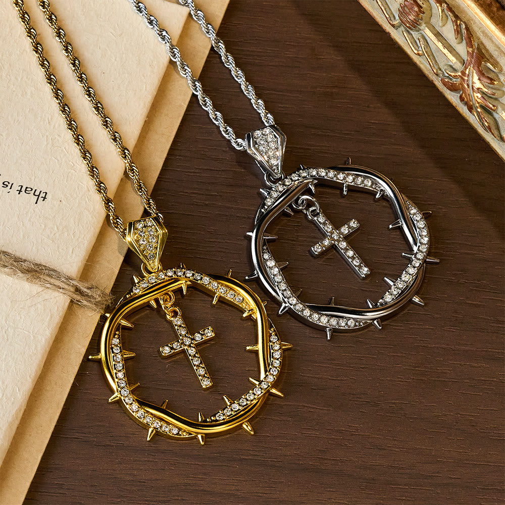 Christianartworkshop Thorn Crown & Cross Pendant: Faith & Grace Reminder for Daily Wear - image 5