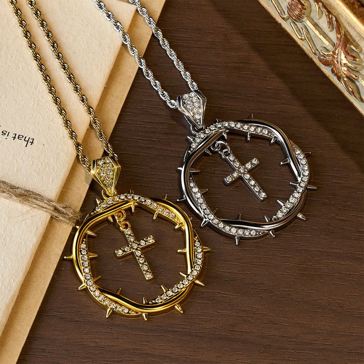 Christianartworkshop Thorn Crown & Cross Pendant: Faith & Grace Reminder for Daily Wear - image 5