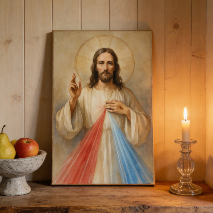 Christianartworkshop Divine Mercy Jesus Wall Art Print: Rays of Compassion and Peace for Your Home Sanctuary - image 3
