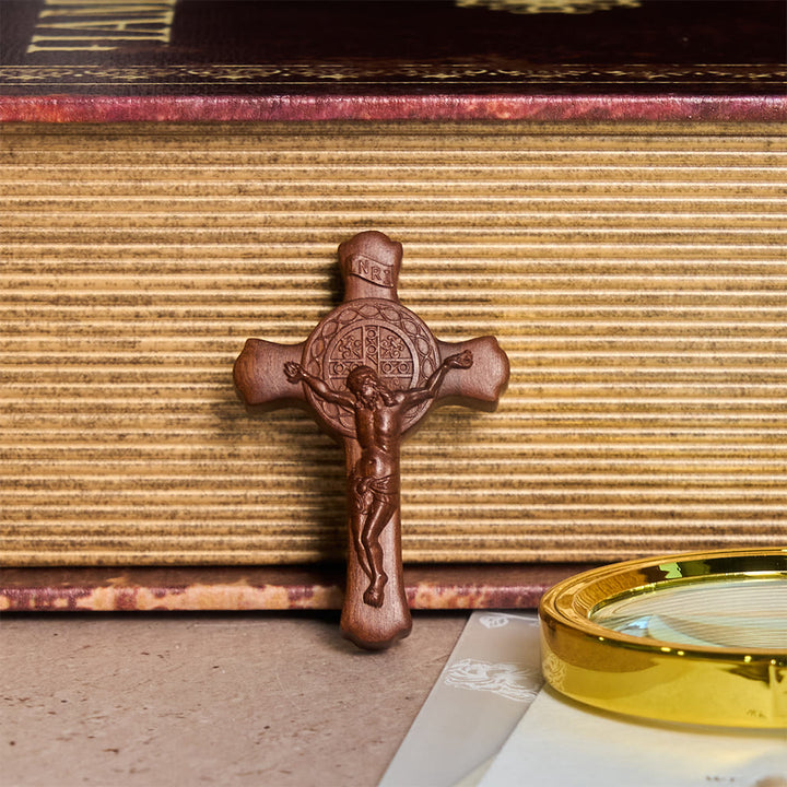 Christianartworkshop Hand-Carved Zizyphus Wood Pocket Cross: Tangible Reminder of Jesus’ Redemptive Love - Light - image 3